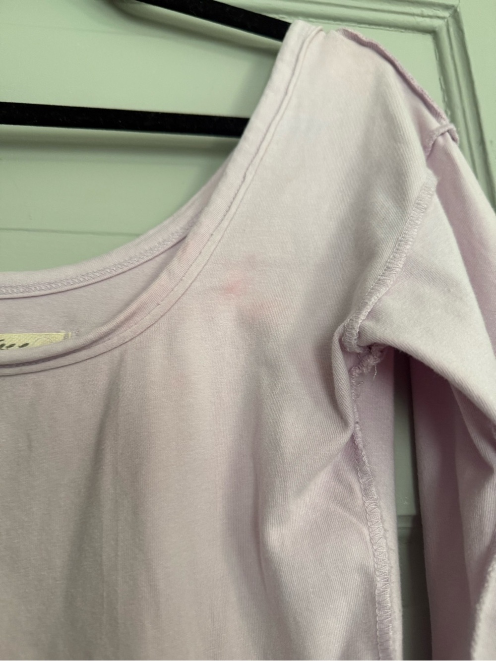Free People We The Free Long Sleeve Can't Let Go Tee size XL light purple - Picture 7 of 11